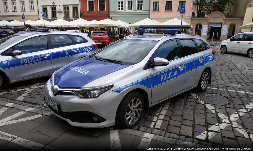 Policyjne działania kontrolne w Nowym Sączu z wykorzystaniem drona